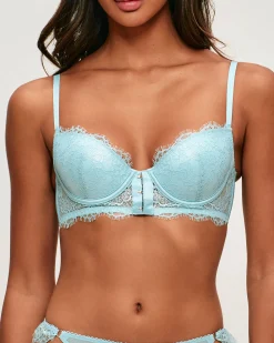 Soutien-gorge ampliforme en dentelle florale irrisée