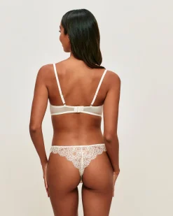 Soutien-gorge ampliforme en dentelle florale avec agrafe avant