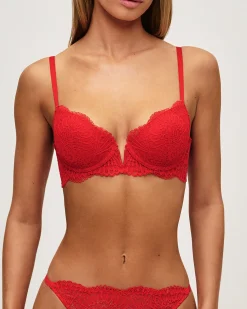 Soutien-gorge ampliforme en dentelle florale