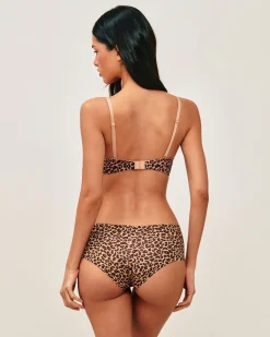 Soutien-gorge ampliforme en microfibre imprimé léopard