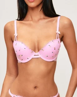 Soutien-gorge ampliforme en tulle broderies pêches