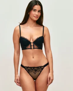 Soutien-gorge push-up broderies