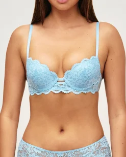 Soutien-gorge push-up en dentelle florale