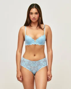 Soutien-gorge push-up en dentelle florale
