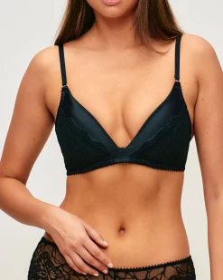 Soutien-gorge push-up en satin et dentelle
