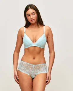 Soutien-gorge push-up en satin et dentelle