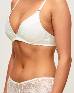 Soutien-gorge push-up en satin et dentelle