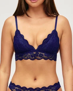 Soutien-gorge triangle en dentelle florale