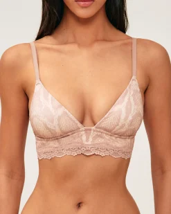 Soutien-gorge triangle en microfibre motif serpent