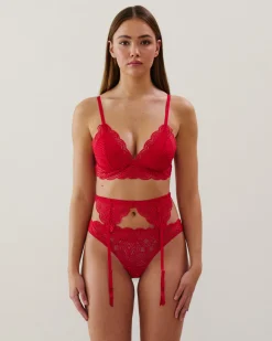 Soutien-gorge triangle push-up en dentelle