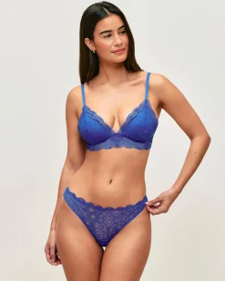 Soutien-gorge triangle push-up en dentelle