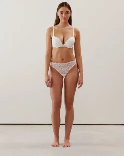 Soutien-gorge ultra push-up en dentelle écru