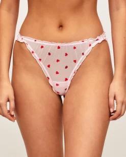 String en tulle motifs coeurs et coccinelles