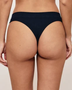 String taille haute côtelé
