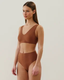String taille haute microfibre sans coutures