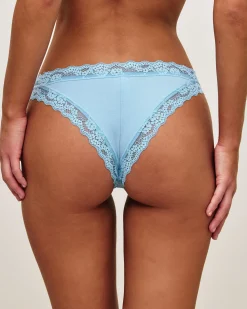 Tanga en coton et dentelle