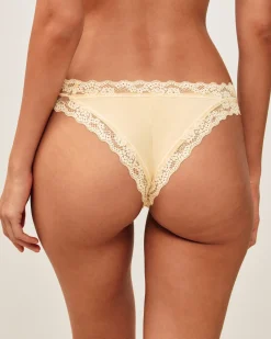 Tanga en coton et dentelle