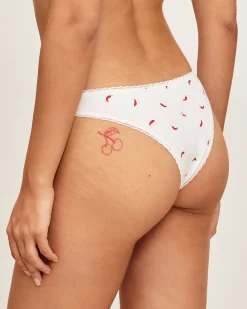 Tanga en coton à motif piments