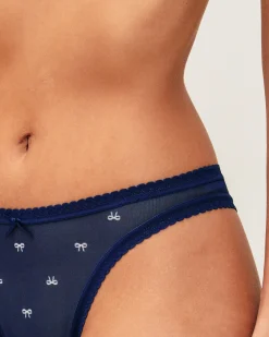 Tanga en mesh imprimé noeuds