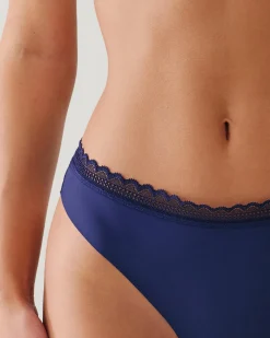 Tanga en microfibre et dentelle