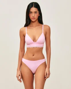 Tanga en microfibre et dentelle