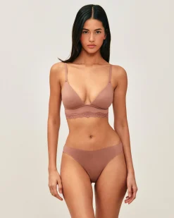 Tanga en microfibre et dentelle