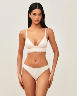 Tanga en microfibre et dentelle