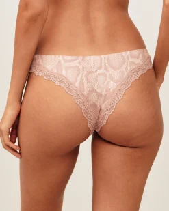 Tanga en microfibre imprimé serpent
