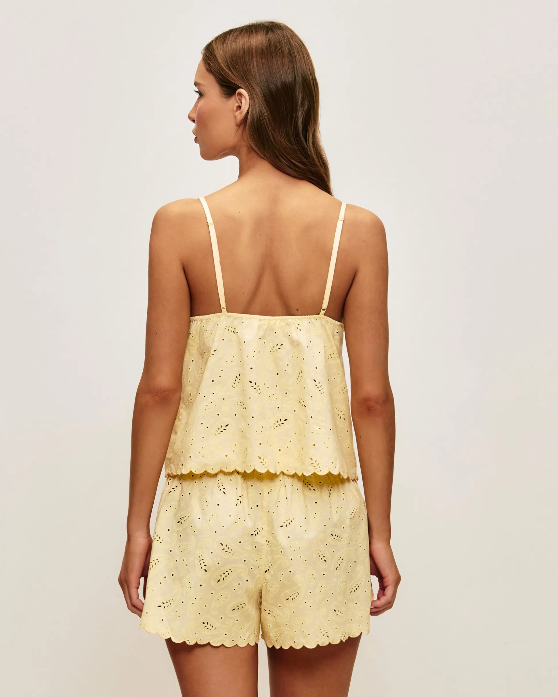 Top en coton avec broderie anglaise
