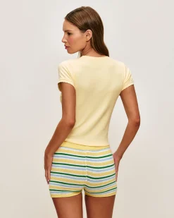 T-shirt en jersey avec broderie "Fall in love in Ibiza"