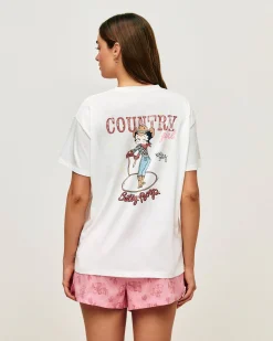 T-shirt oversize Betty Boop en coton