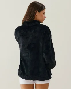 Veste polaire à motifs cœurs